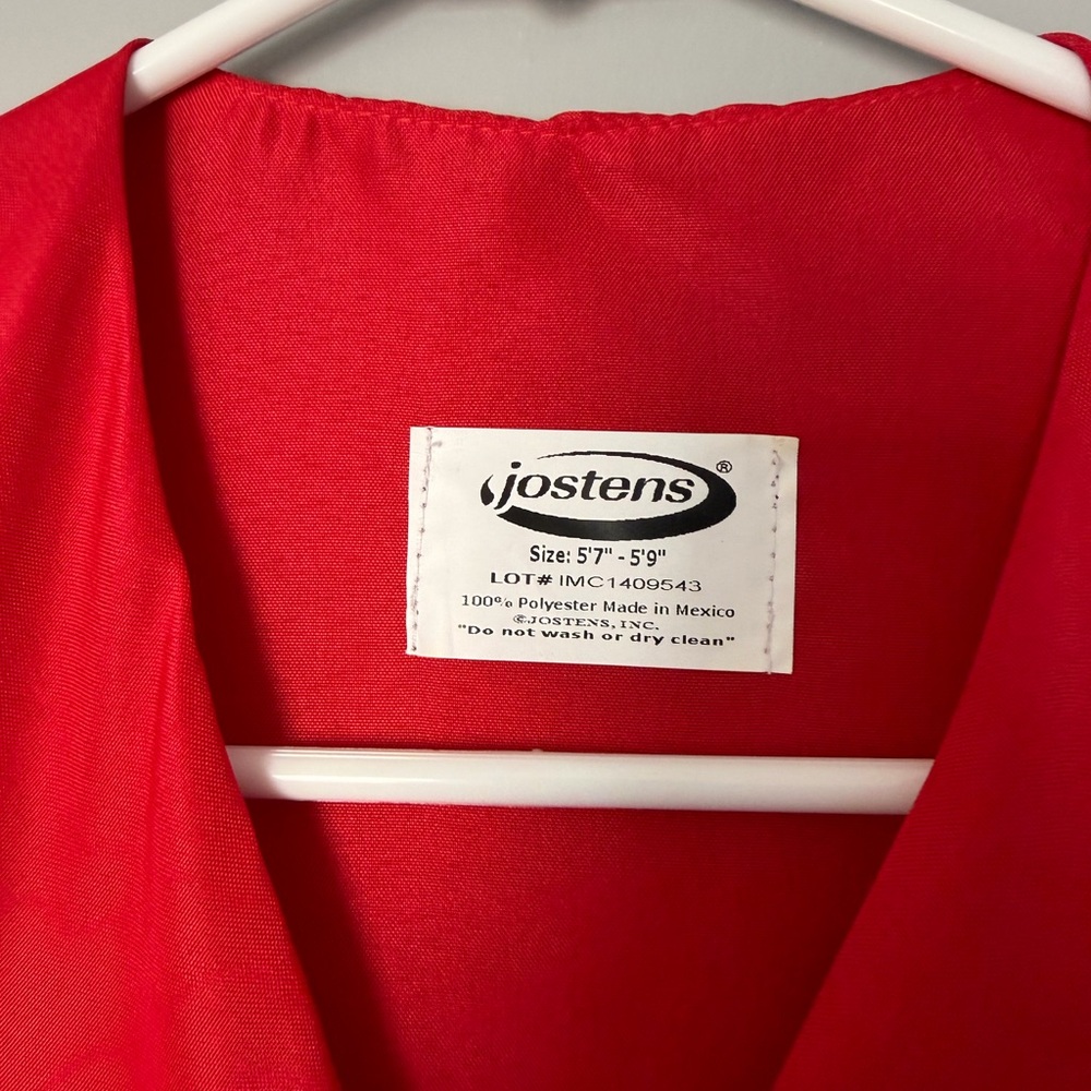 Red Graduation Robe - Picture 3 of 4